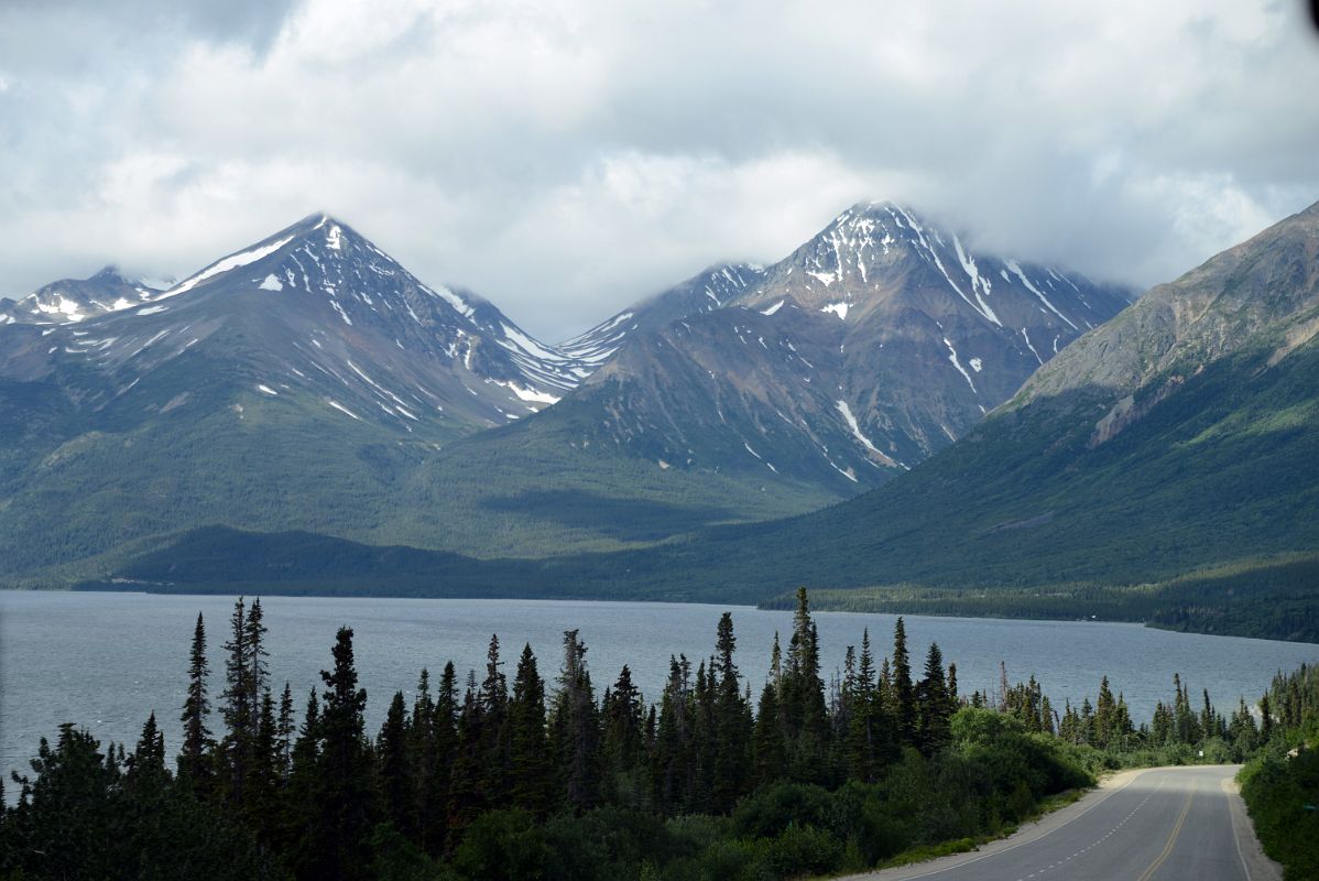 11D Driving By Tutshi Lake From Bus Drive Between Carcross And Fraser BC On The Tour From Whitehorse Yukon To Skagway